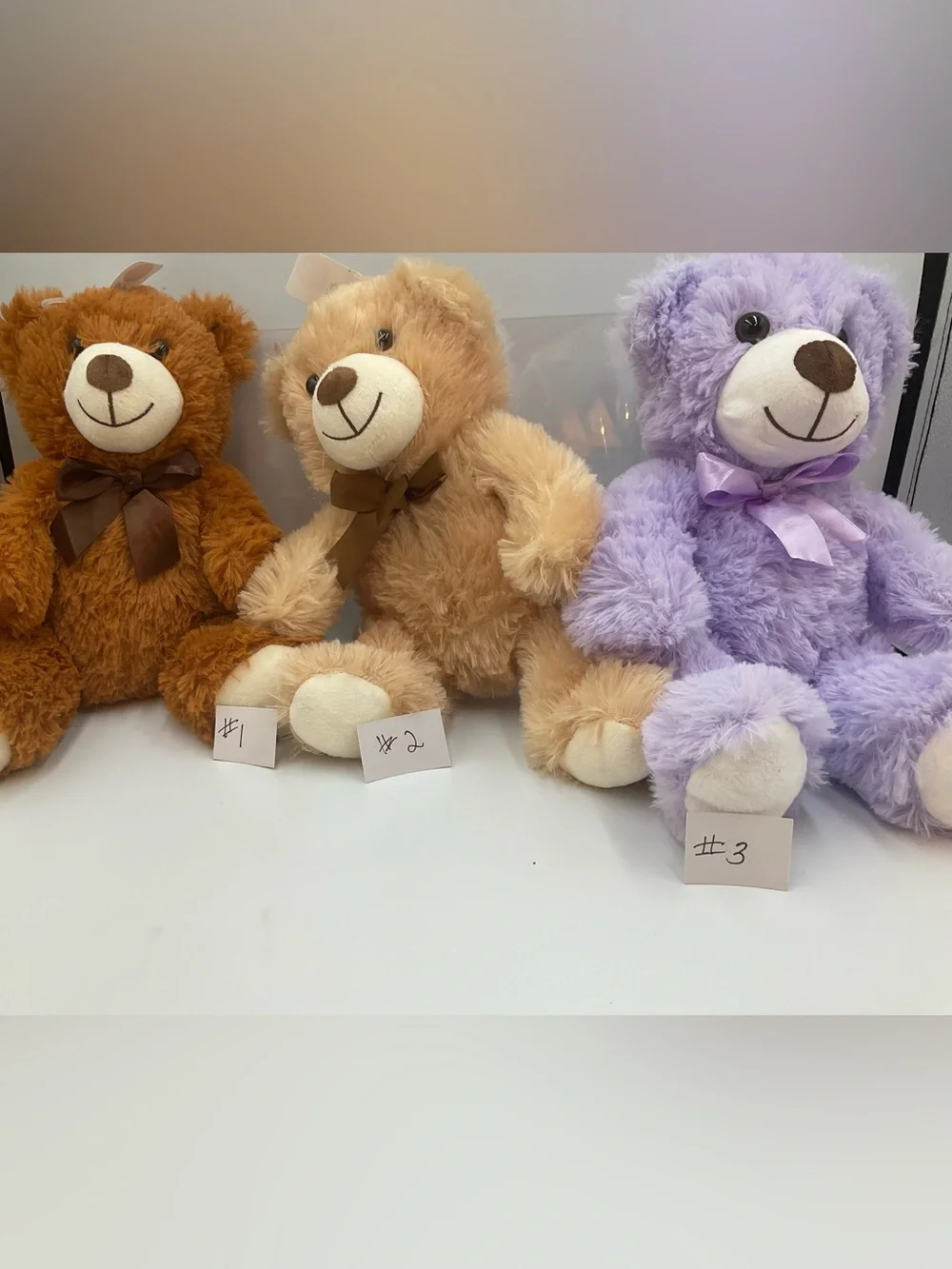 Plush Teddy Bear with Ribbon - Kids Toys